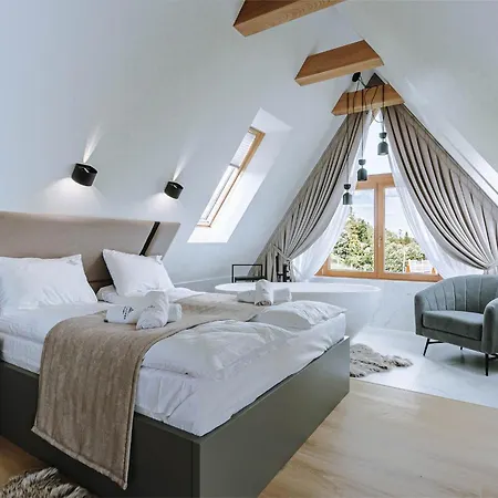 Apartmán Widokowka Deluxe Sypialnia Z Wanna Widok Na Panorame Tatr Kościelisko